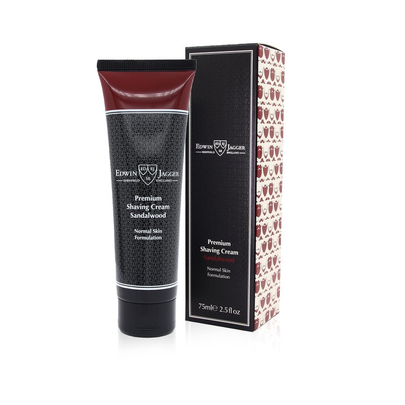 Edwin Jagger 99.9% Natural Premium Shaving Cream, 75ml Tube - Sandalwood, 2.5-Ounce - Image 1